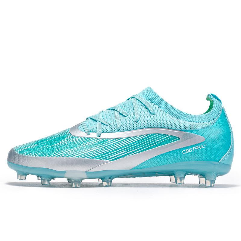 Low-Top Football Shoes Fly-Woven Seamless Tf Broken Nails Artificial Turf Ag Nails Leather Feet Training Shoes For Men And Women