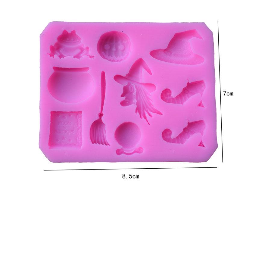Halloween Wizard Props Fondant Silicone Mould DIY Chocolate Baking Cake Decorating Clay Mould