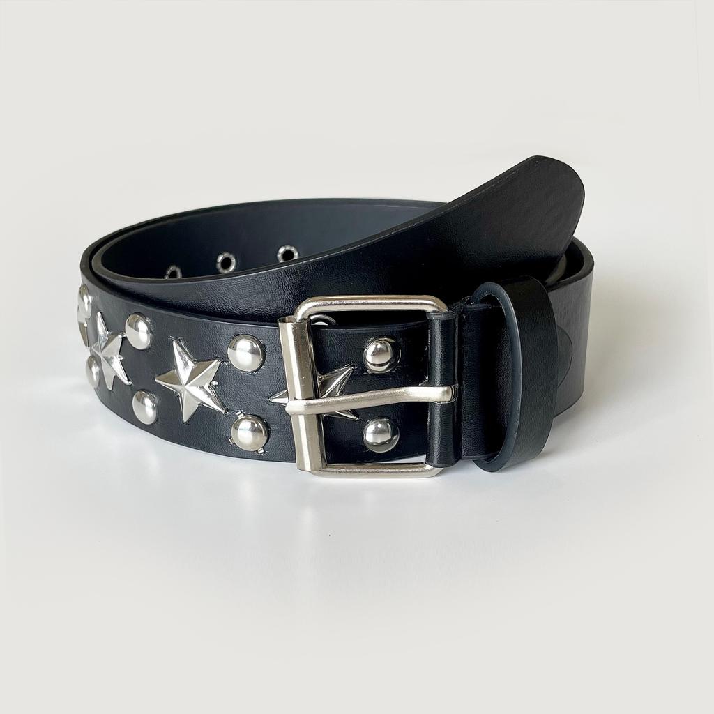 1Pc American Retro Heavy Industry Belt Accessories Women's Waist Decoration Jeans Metal Rivet Belt Wide Version