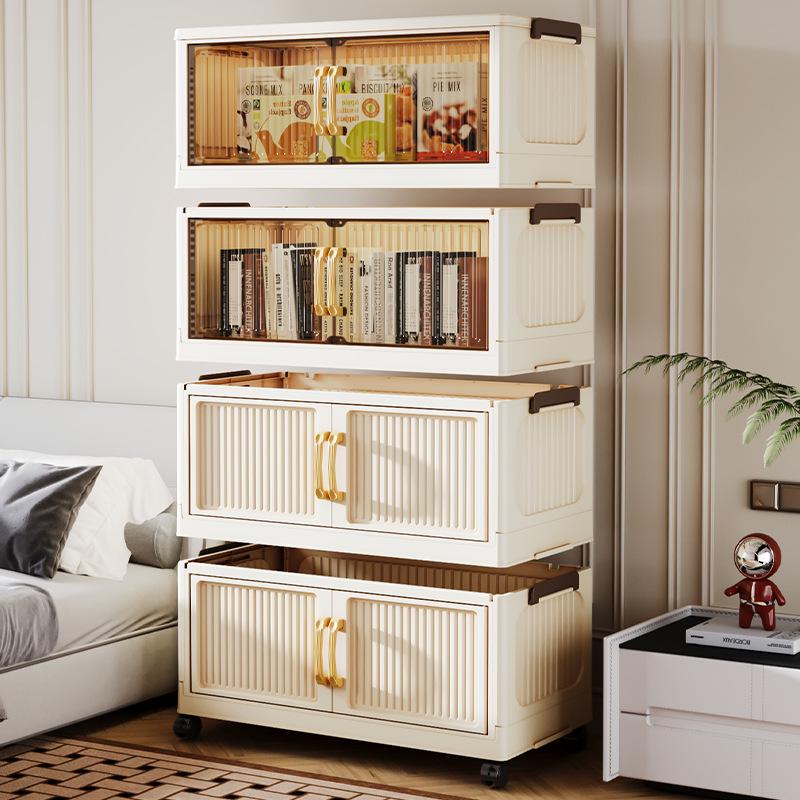 Folding Multi-Layer Plastic Storage & Wardrobe Cabinet for Kids and Households