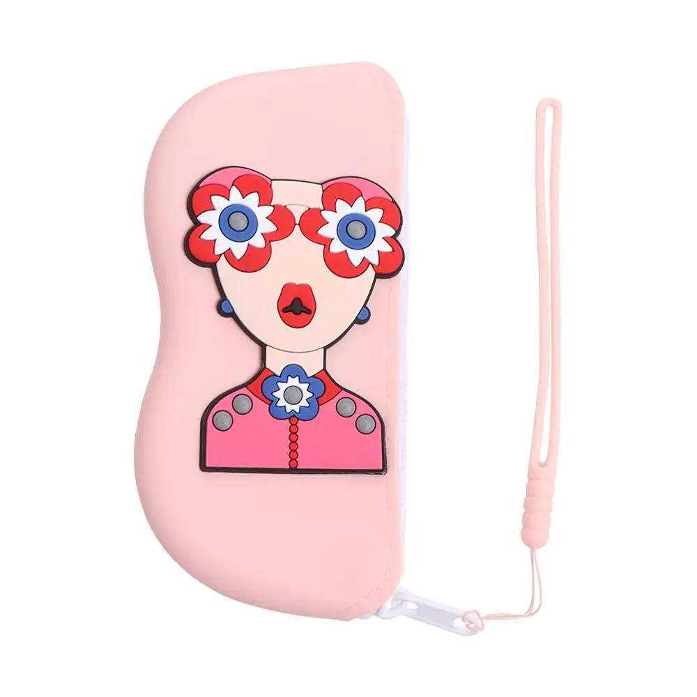 Multifunctional Silicone Glasses Bag Dustproof Cartoon Silicone Eyeglasses Case Coin Purse Waterproof Sunglasses Storage Clip
