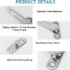 2 Pcs Window Restrictors Locks Stainless Steel Window Lock with Screws Window Restrictor Hook Right Handed and Left Handed