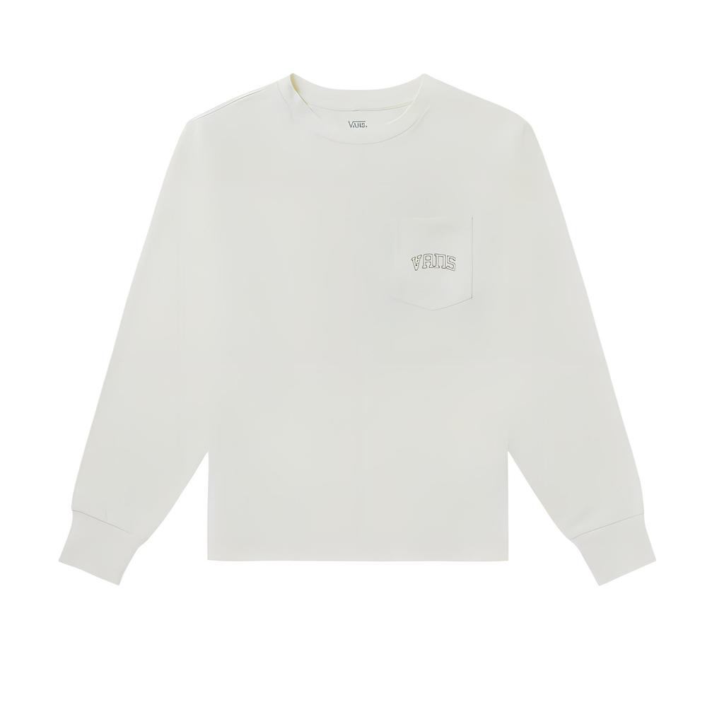 Vans Long Sleeve Comfortable Lightweight Fitted Sweatshirt Women Tops Beige VN0A5ASBFS8