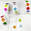 500 Stück/Rolle Selbstklebende Bunte Glitzer Stern Aufkleber Lebhafte Scrapbooking Aufkleber Lob