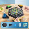 Juego de Mesa Puzzle Triángulo Ajedrez, Juego de Ajedrez Cadena Geométrica, Juego de Estrategia Interactivo, Juego de Mesa para Ejercitar la Lógica del Pensamiento
