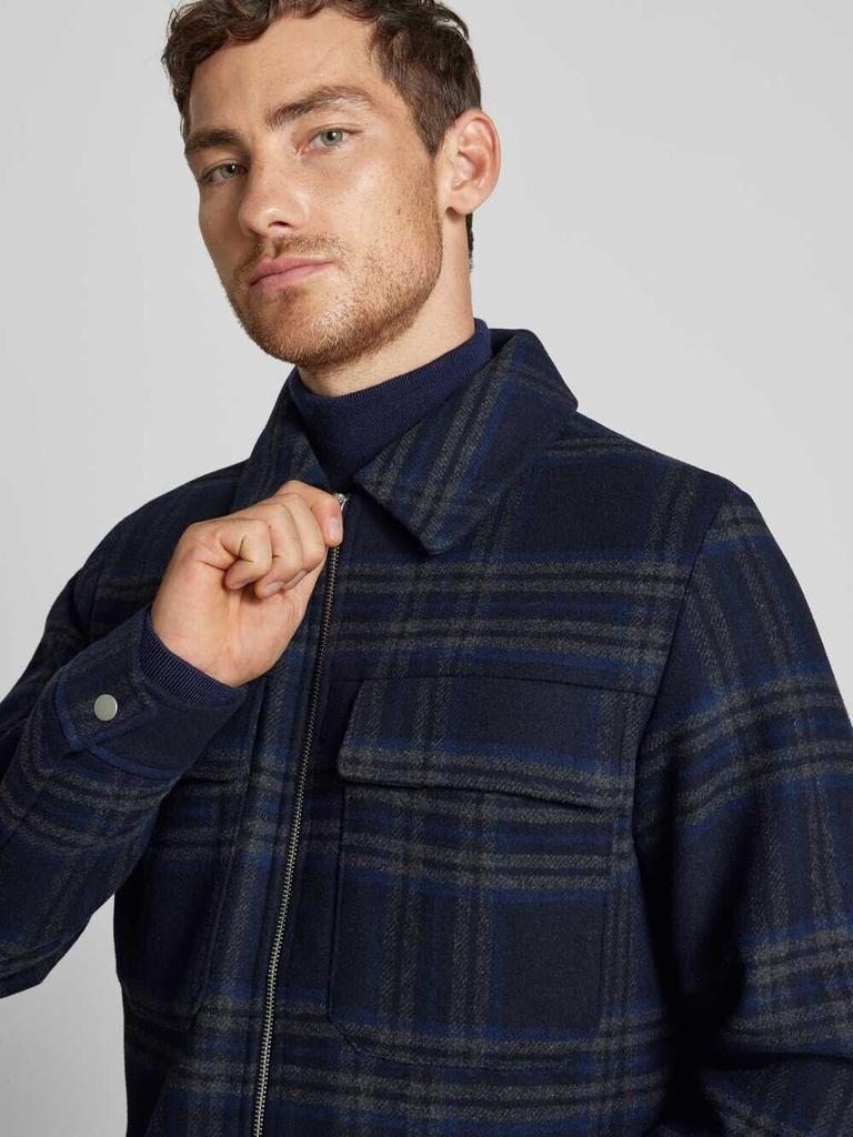 Зимняя куртка Jack & Jones Jprblurussel Wool Blend Jacket Sn (12259393) dark navy