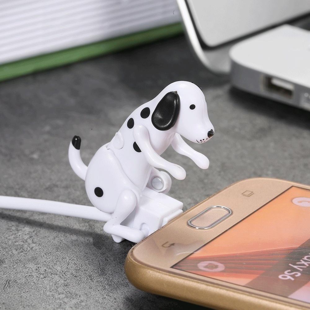 Mini Cute Humping Spot Dog Toy Smartphone Cable Charger Data 1M Charging Line for Android Device Por