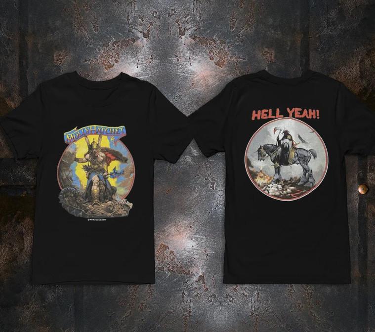 

Vintage 80s Molly Hatchet HELL YEAH Frank Frazetta Concert Tour Band Tee 4XL