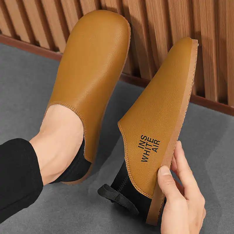 Fashion Mocasino Hi Top 35 Size Sneakers Chunky Summer Moccasins Black And White Shoes Men Sports Genuine Brand Best Raning