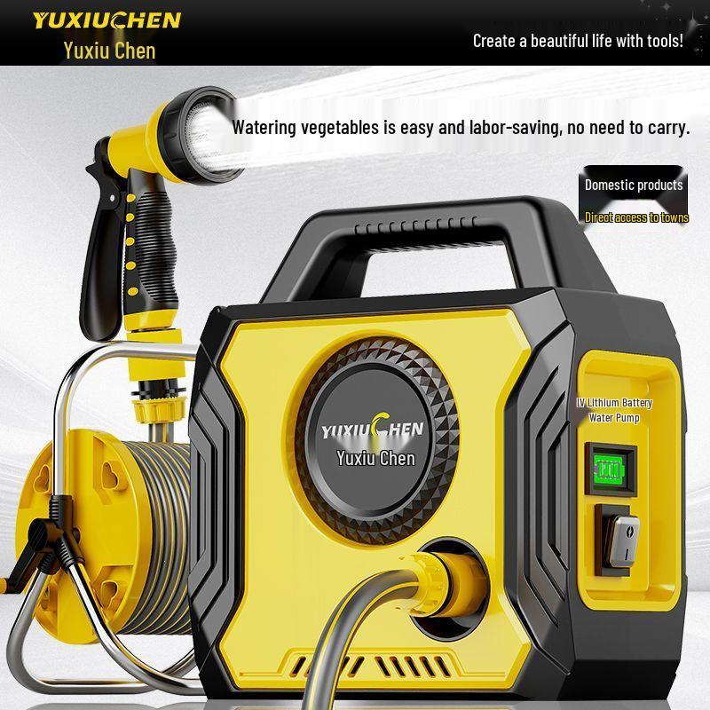 Rechargeable Water Pump for Home Garden Irrigation - Vegetable Patch Sprinkler with Lithium Battery