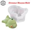 Cute Dinosaur Mousse Mold Pudding Silicone Mold Custard Mold Cake Mold Cartoon Green Dino Cake Decoration Baking Bakery Tool