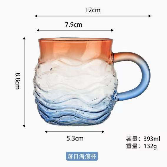 

Stained glass book cup Creative book stacking mug Coffee cup Handmade 13*10*10cm
