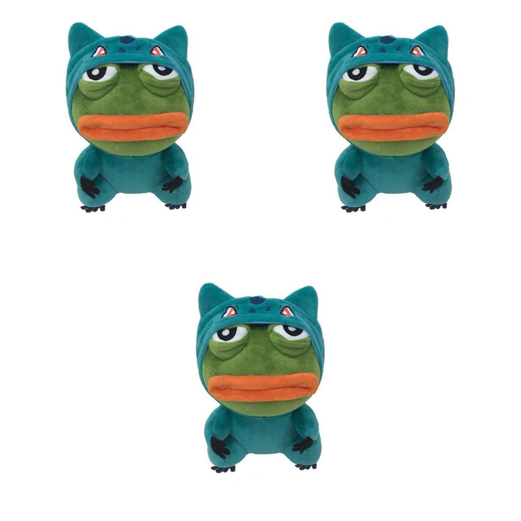 Pepe Żaba Pokemon Bulbasaur Smutna Żaba Anime Pluszowa Zabawka 23cm Miękki Plusz Bawełna PP Poduszka