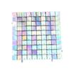 12 Pieces Multi Color Shining Mosaic Panel Mirror Foursquare Self Locking Shiny Wind Driven Background Decorative Panels
