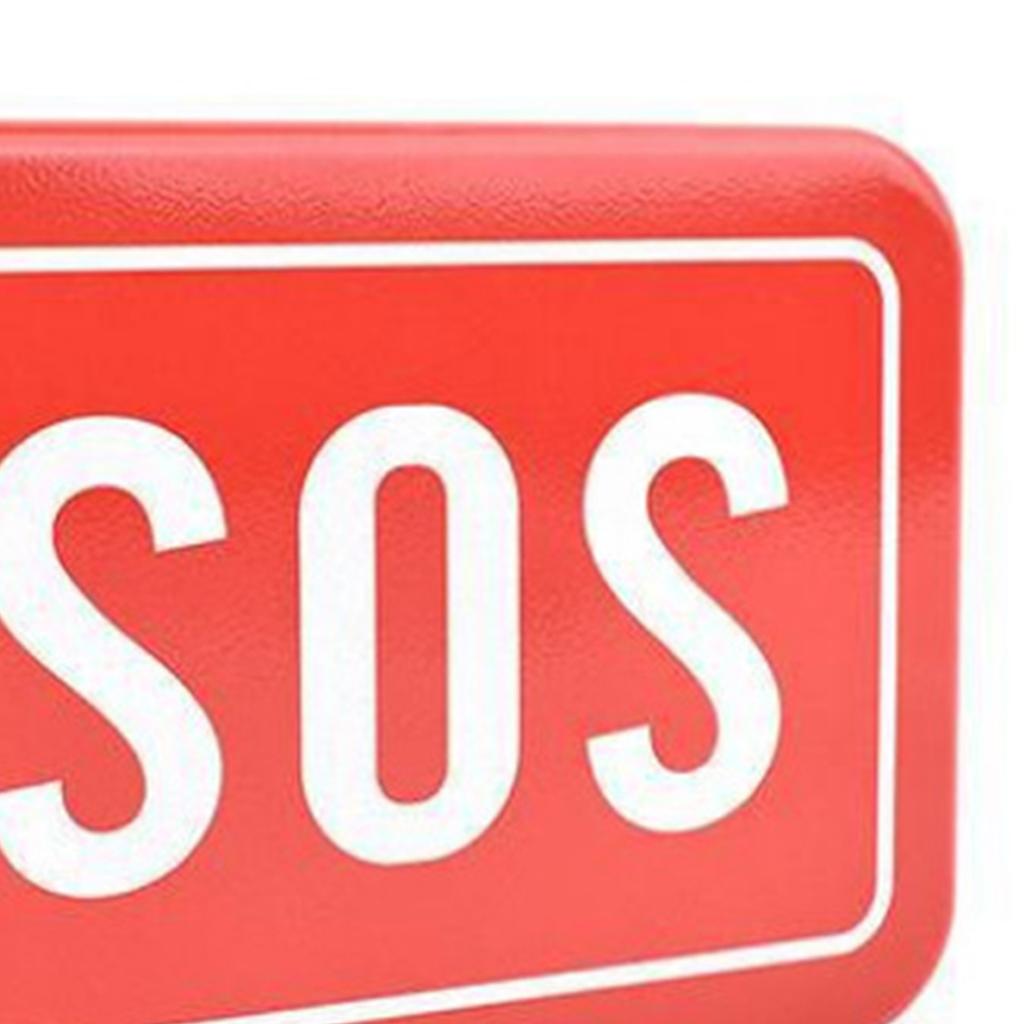 Small Rectangular Empty Box SOS Pattern Outdoor Tools Equipment Iron Storage Box for Camping