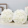 65 Pcs Artificial Silk Hydrangea Flowers 9.8 In Bouquet Arrangement White