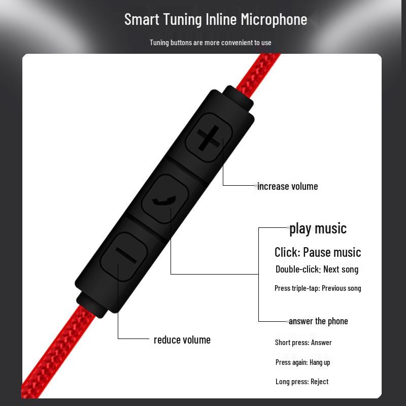 3.5mm Male-to-Male Audio Recording Cable with Microphone and In-Line Volume Control