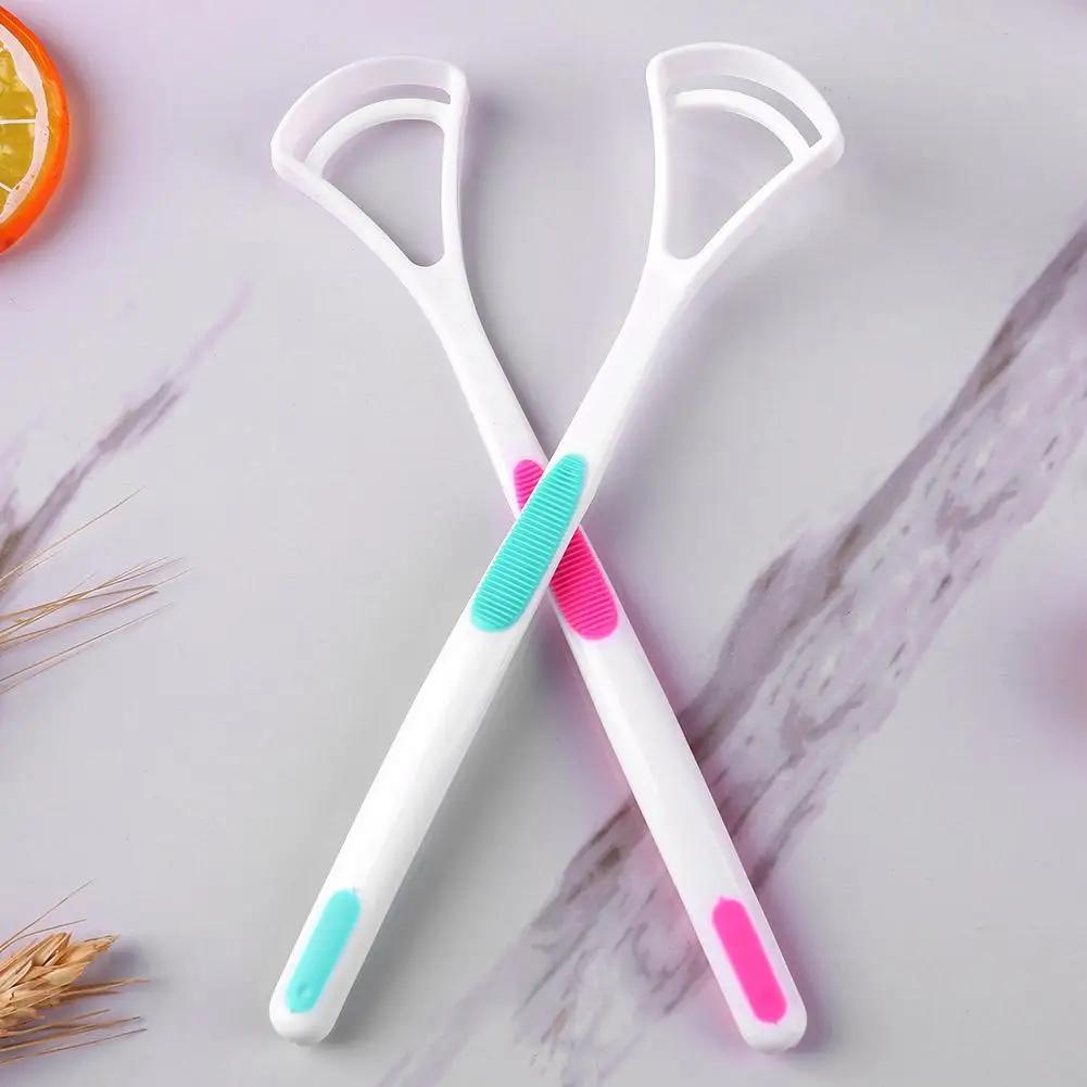 2025 New Tongue Scraper Cleaner Oral Care Cleaning Tongue Scraper Brush Keep Fresh Breath Tongue Coating Oral Hygiene Care Tools