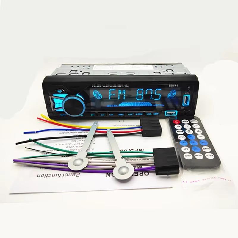 

12V 1din Автомобильный MP3-плеер Двойной USB Bluetooth Стерео Радио Аудио FM TF AUX IN Ресивер В приборную панель Мультимедийный плеер с пультом 12V