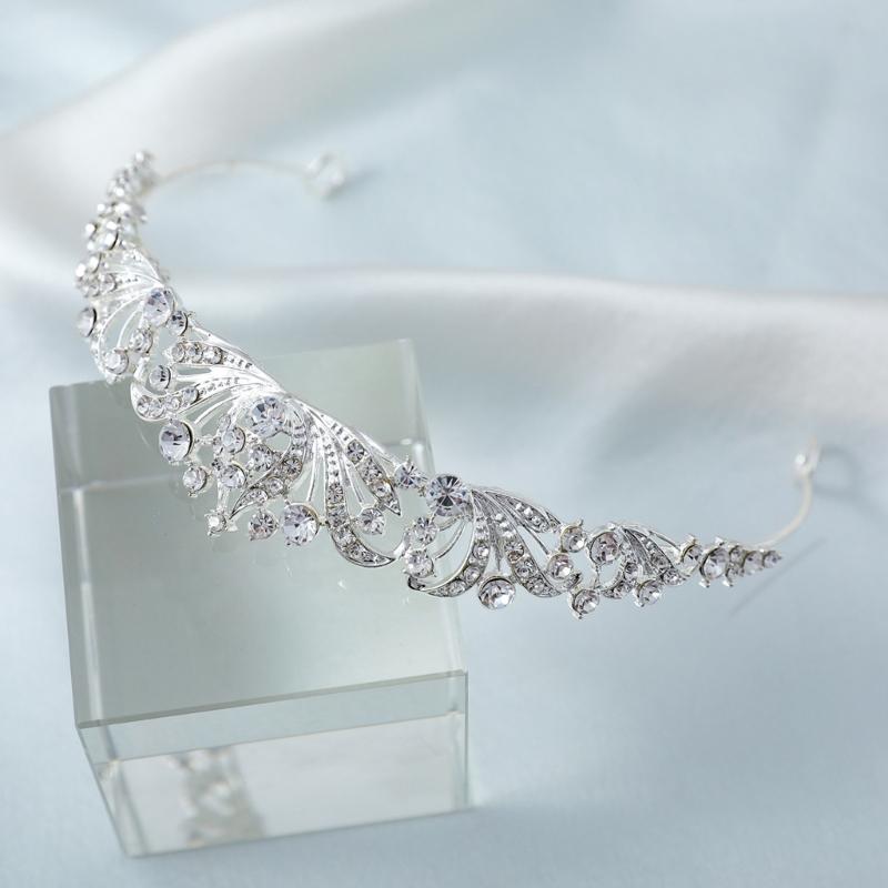 Elegant Rhinestones Bridal Crowns For Weddings Lightweight Metal Queen Crowns Headbands For Bride And Special Occasion