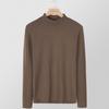 Neues Herren High Neck Gebürstetes Langarm Warmes Base Layer Oberteil