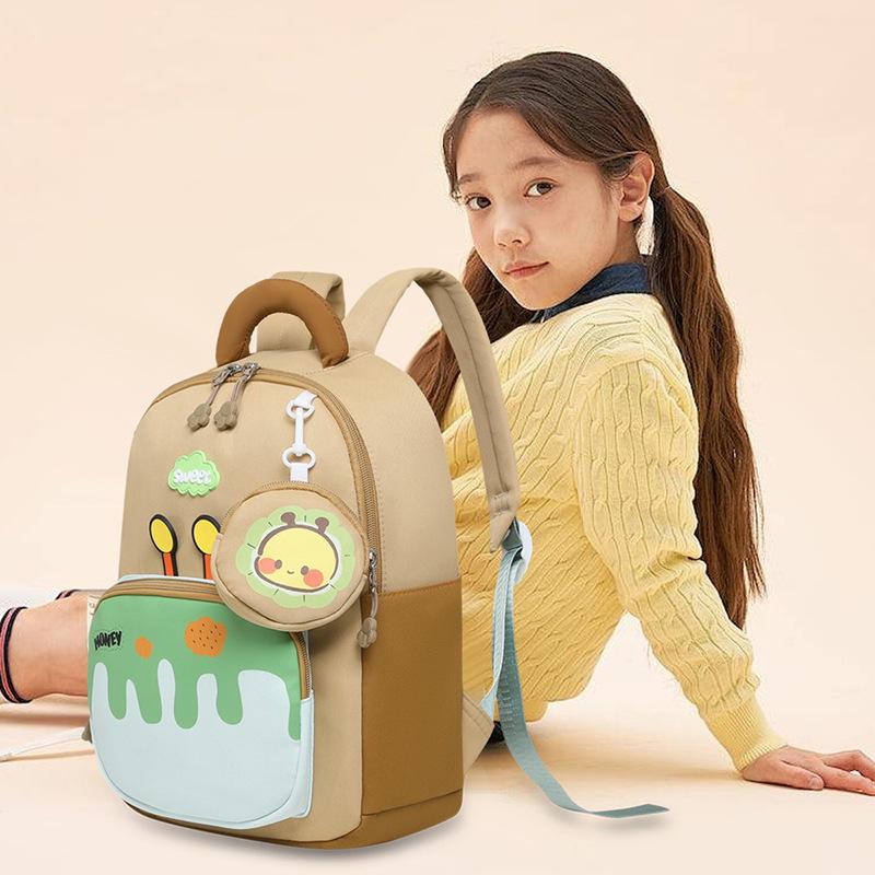 Cartoon Kids Backpack for Elementary School Students Grades 1-6, Large Capacity Lightweight School Bag, Boys Girls Bookbag