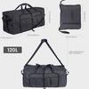 120L Portable Sports Bag Black Hand-held Fitness Travel Backpack