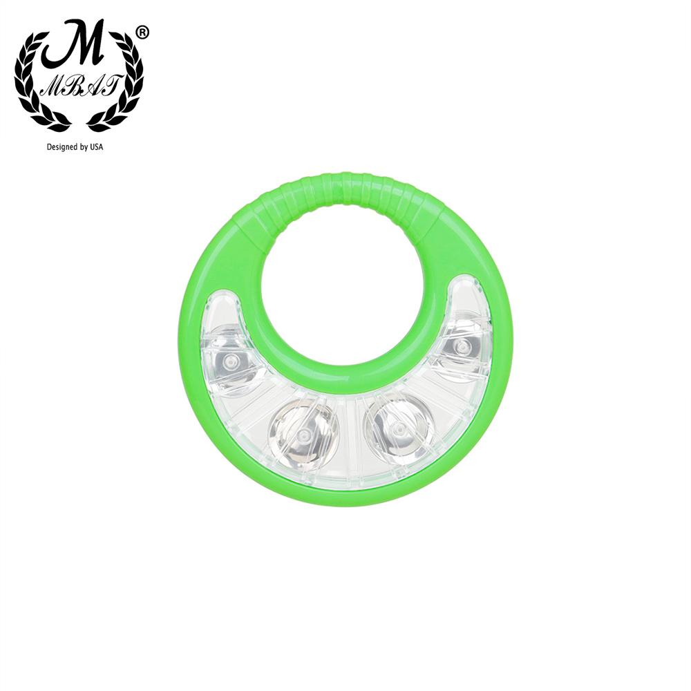 M MBAT Orff Double-Sided Green Tambourine Bell Instruments Flower Drum Circle Children s Musical Toy Gift Percussion Instrument China Mainland