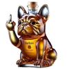 Transparent Glass French Bulldog Red Wine Bottle, Irregular Shape, Sealed for Whiskey/Vodka.