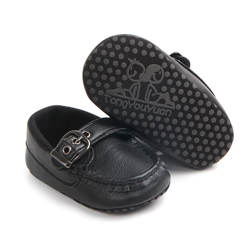 2024 New Baby Shoes PU Leather Boy Girl Shoes Casual Classical Non-slip Soft-sole Infant Toddler First Walkers Baptism Shoes