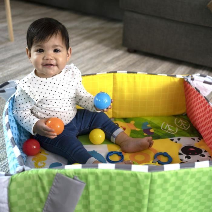 BABY EINSTEIN Tapis D'éveil Patch’s 5 En 1 Color Playspace™ Activity Gym & Ball Pit