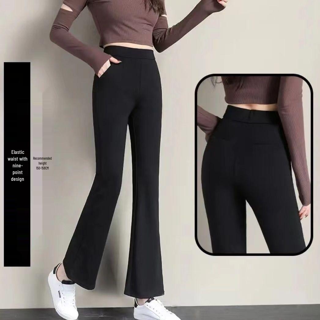 Women s High-Waisted Versatile Elastic Waist Casual Pants 2XL (121-130 Jin)