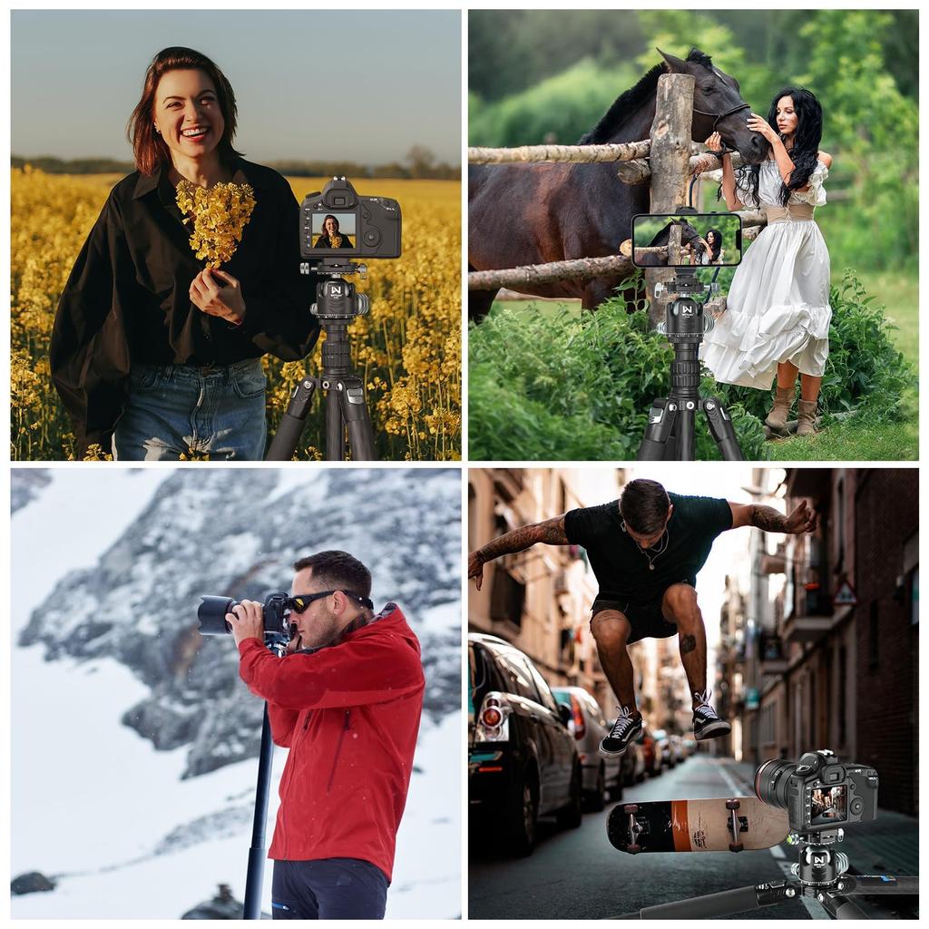 WEYLLAN Carbon Fiber Travel Compact Panoramic and Maximum 20kg Weight Monopod Carbon Fiber for Cherry Blossom and Stargazing Camera Stand FX6+RH44