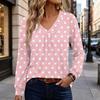 Damen Retro Bedruckte Baumwollähnliche Bluse für Lässige Tägliche Kleidung