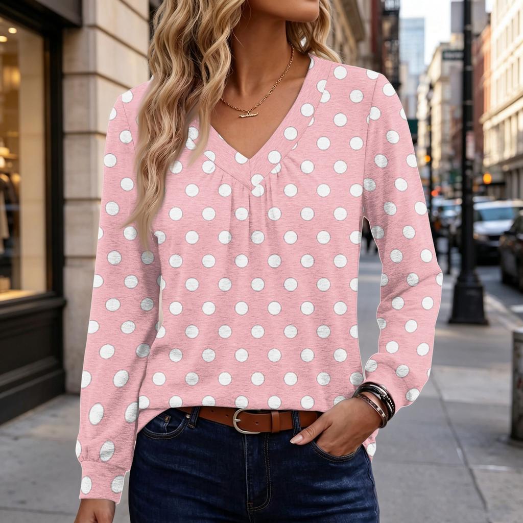 Damen Retro Bedruckte Baumwollähnliche Bluse für Lässige Tägliche Kleidung