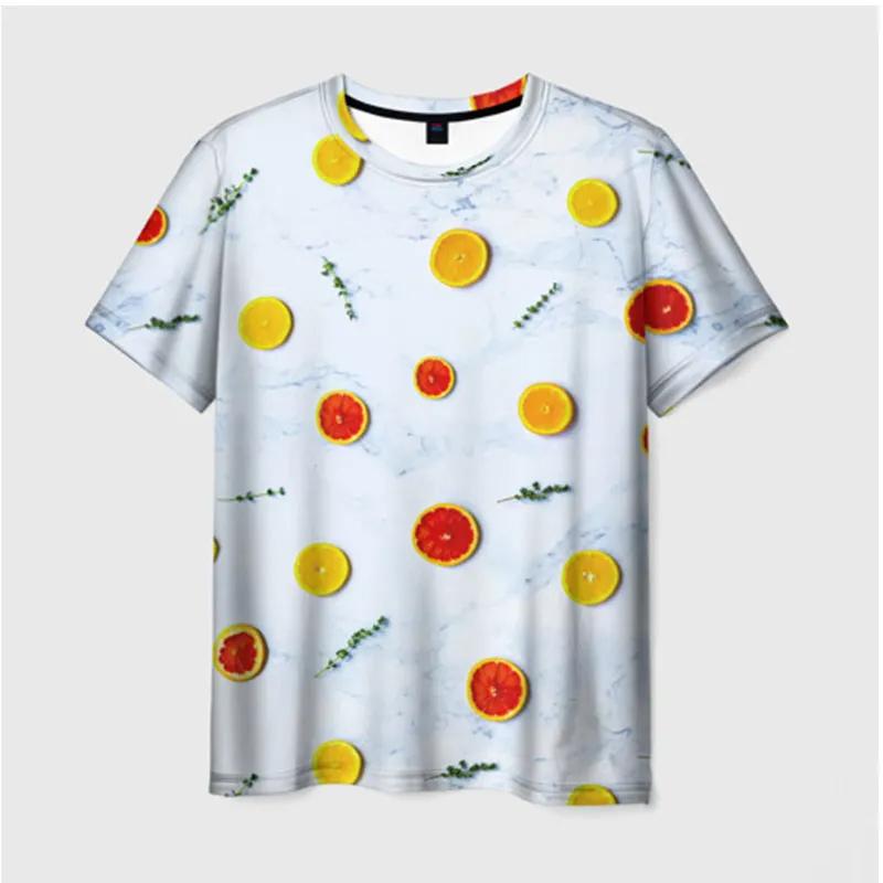 Summer Round Neck Funny Fruit Pattern 3D Print Top Fashionable Casual Street Hip Hop Short Sleeved Men's and  Women's Couple Unisex T-shirts
