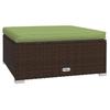 Vidaxl 4-Cz. Garden Lounge Set, Cushions, PE Rattan, Brown
