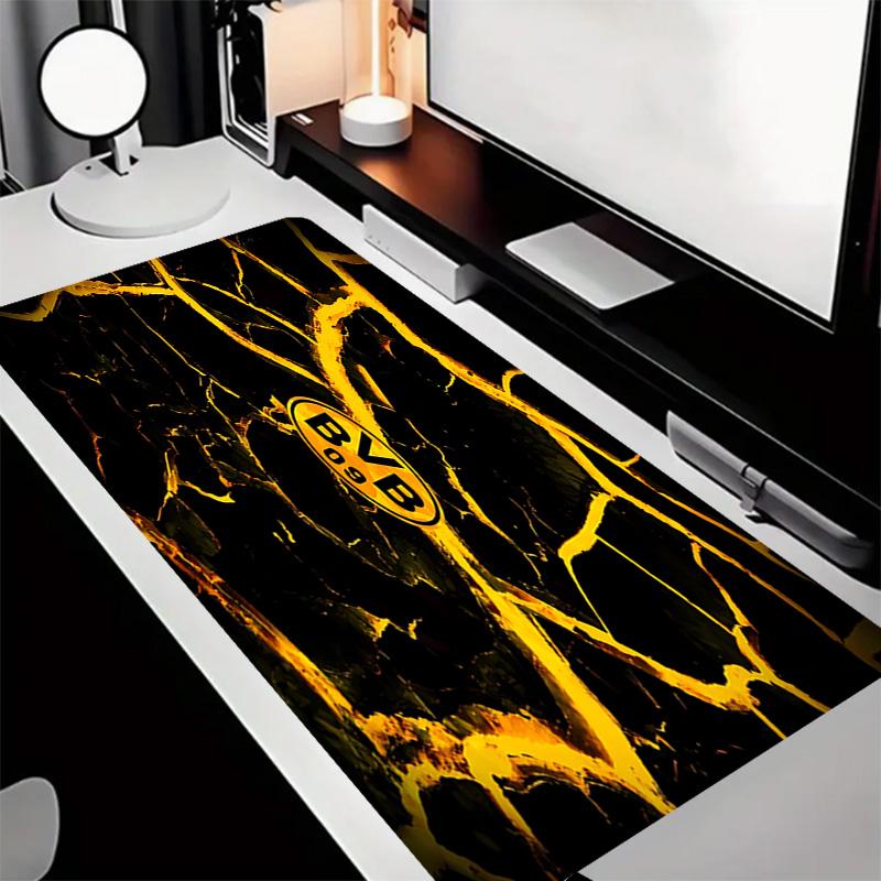 Borussia Dortmund Theme Premium Non-slip Mouse Pad with Stitched Edges,Durable Rubber Material,for Desktop & Gaming Great Gifts