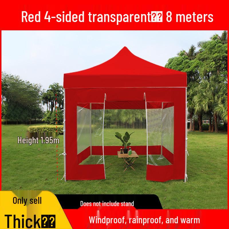 Transparent Tent Side Panel: Windproof & Waterproof Outdoor Canopy Enclosure with Thick Fabric and Durable Edging