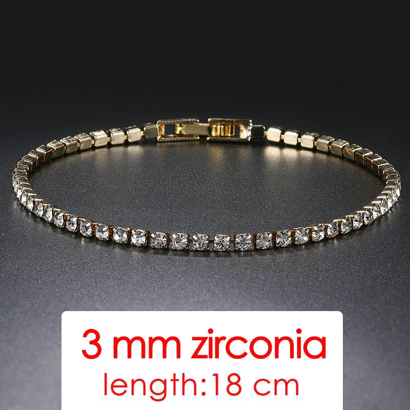 ZHOUYANG Tennis Bracelet For Women Luxury Colorful Optional 2.5mm CZ Crystal Rose Gold Color Gift Fashion Jewelry KC128