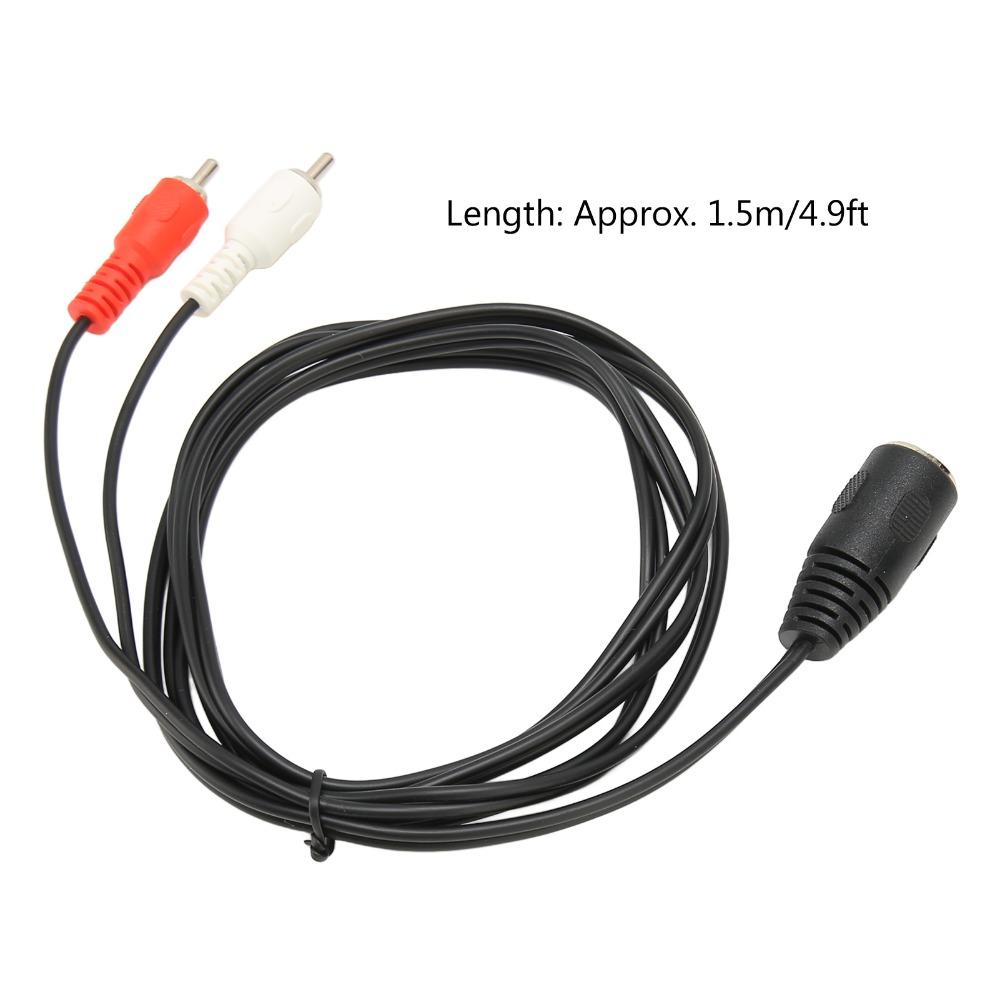 1.5m/4.9ft DIN 7 Pin Female to Dual RCA Male Cable Flexible RCA Audio Cable Home Audio Setup