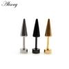 Alisouy 2pcs Unisex Gothic Punk Stainless Steel Cone Spike Rivets Dumbbell Barbell Piercing Men Women Screw Ear Stud Earrings