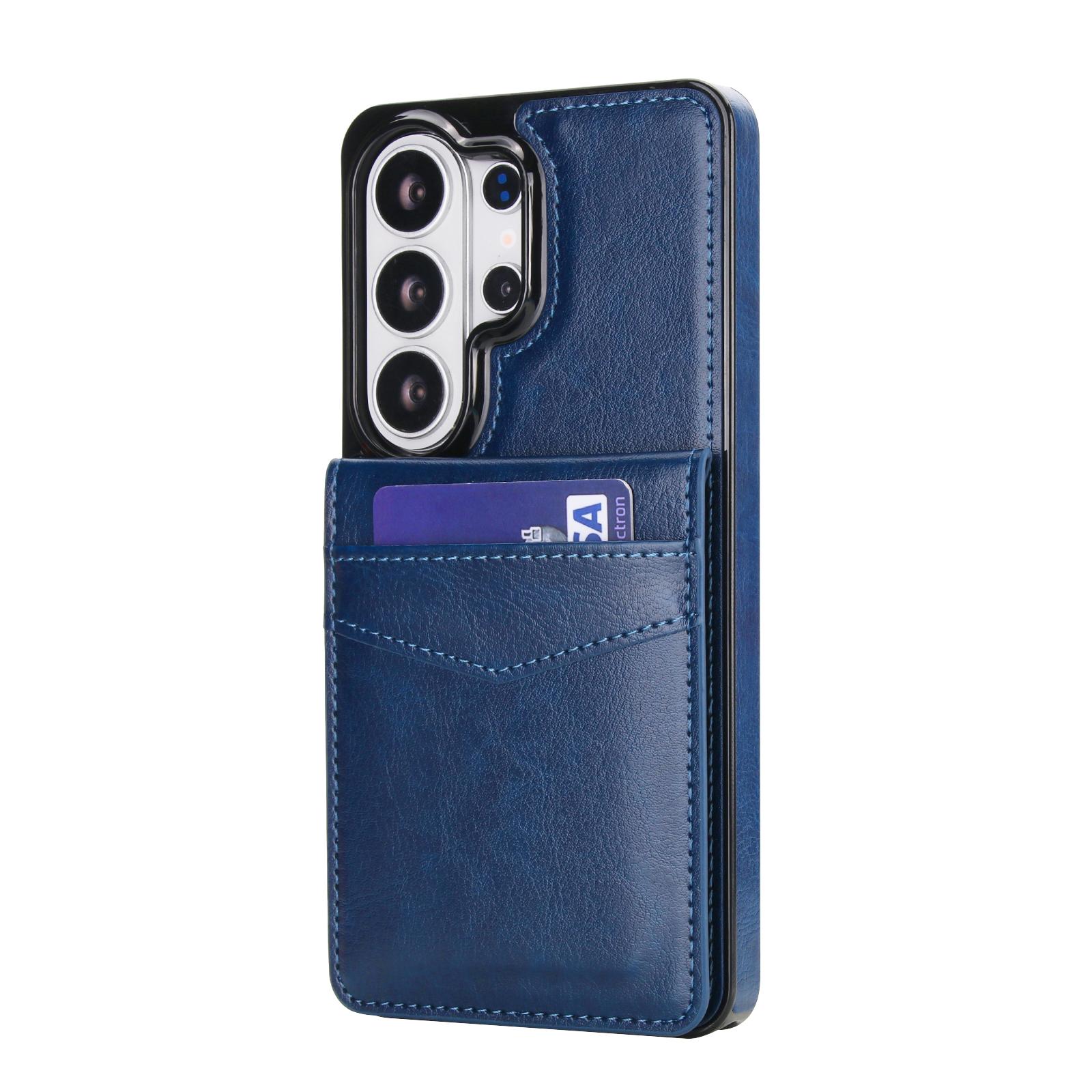 

Leather Wallet Case for Samsung Galaxy S23 S24 S25 S26 Ultra Plus A57 A37 A56 A36 A26 A16 A55 Leather Card Holder Cover Stand Galaxy S25 FE синій