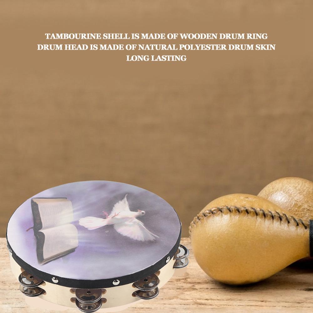 8/10 Inch Optional Size Tambourine Orff Instrument Early Childhood Music Training
