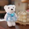 10pcs/set Plush Doll Mini Bear Flower Bouquet Plush Animal Cartoon Bouquet Doll  Graduation Gifts