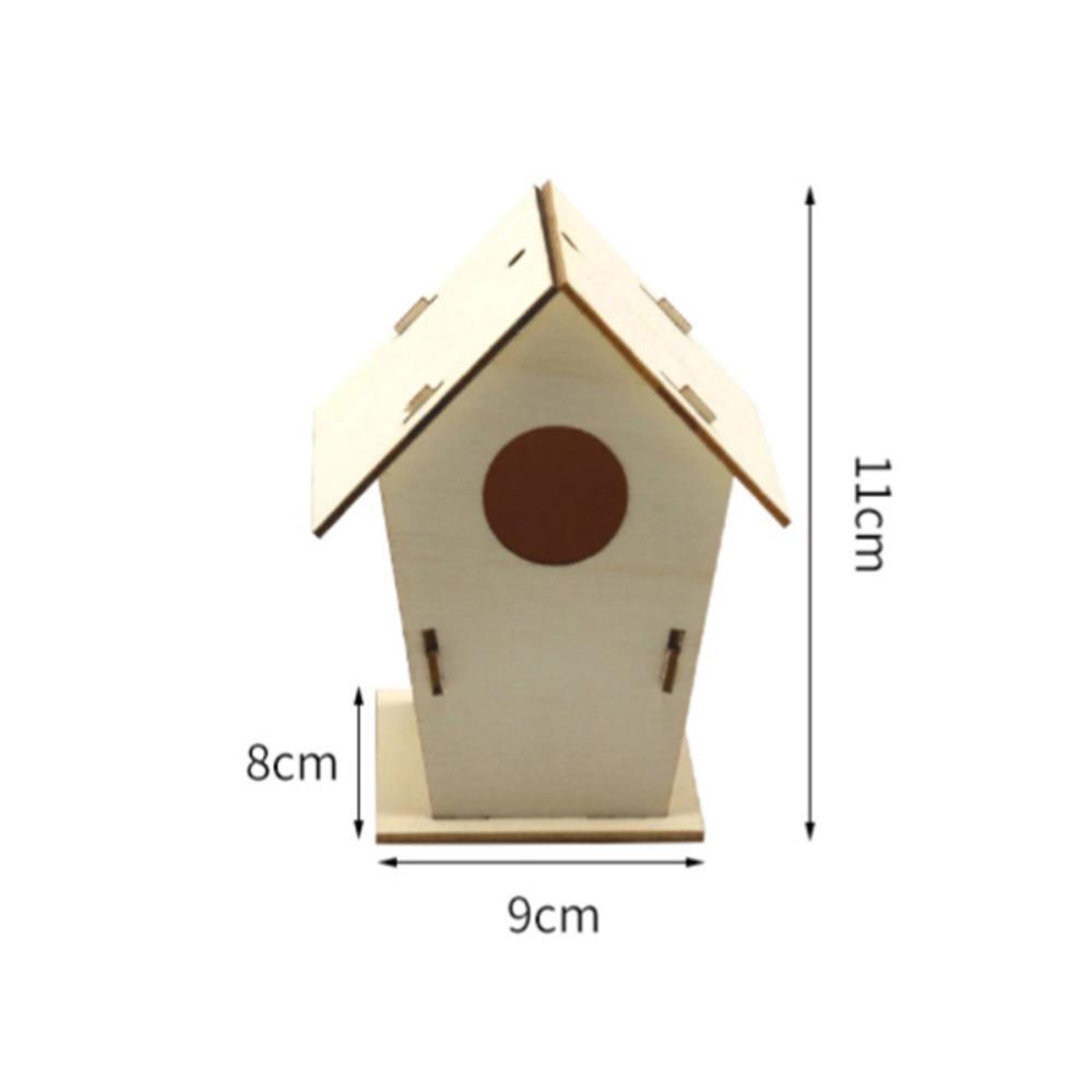 Wooden Bird Nest Hous DIY Hummingbird Cages Easy To Assemble Hanging Birdhouse  Outdoor