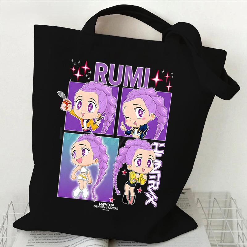KPop Demon Hunters Student Everyday Versatile Shoulder Bag Fashion Demon Hunters Canvas Bag