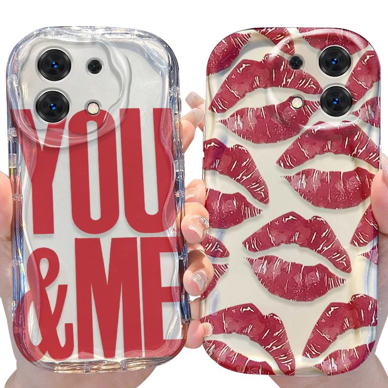 Red Lips Wave Case for Xiaomi Redmi Note 14 13 12 11 10 Pro Plus 5G 9 14C 13C 4G 12C 10C 10S A2 A1 Shockproof Silicone Cover