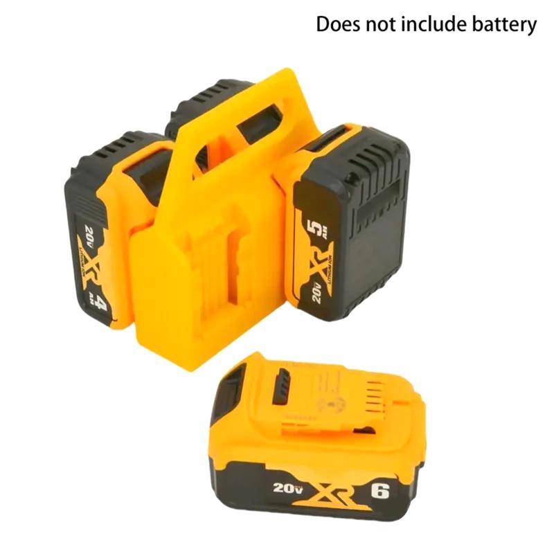 1Pcs Battery Holder Storage Rack For 14.4-18V Li-Ion Battery Dcb203 Dcb205, Wall Mount Battery Dock For Workbench