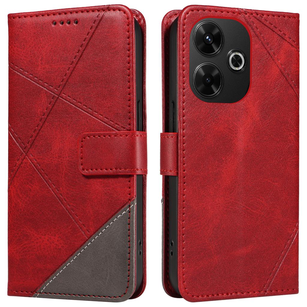 For Xiaomi Redmi 13 5G/4G/Note 13R 5G Case Flip Shockproof Wallet Leather Phone Cover Geometric Line